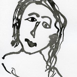 Art: Ink Portrait 15 by Artist Gabriele Maurus