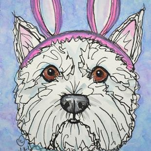 Art: Westie Wabbit by Artist Melinda Dalke