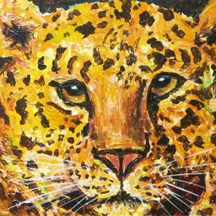 Art: Golden Leopard by Artist Ulrike 'Ricky' Martin