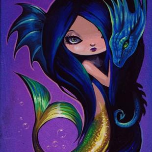 Art: Little Maid and Sea Dragon by Artist Nico Niemi