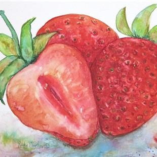 Art: Juicy Strawberries by Artist Ulrike 'Ricky' Martin