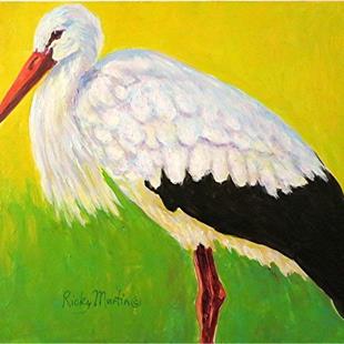 Art: Stork by Artist Ulrike 'Ricky' Martin