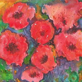 Art: Field Poppies Abstract by Artist Ulrike 'Ricky' Martin