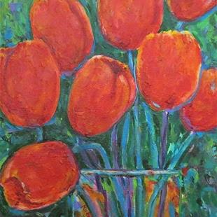 Art: Vibrant Tulip Bouquet by Artist Ulrike 'Ricky' Martin