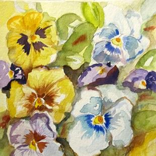 Art: Pansies on Parade-SOLD by Artist Delilah Smith