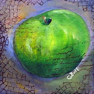Art: Green Apple by Artist Claire Bull