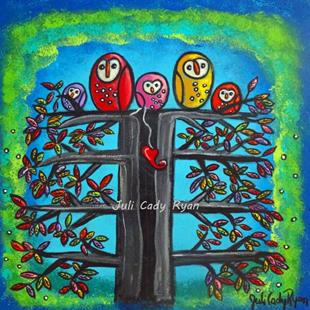 Art: The Owl Family II by Artist Juli Cady Ryan