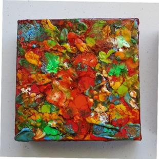 Art: Encaustic Abstract 2 by Artist Ulrike 'Ricky' Martin