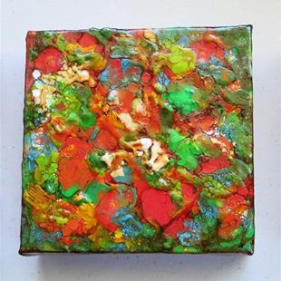 Art: Encaustic Abstract 3 by Artist Ulrike 'Ricky' Martin