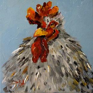 Art: Fat Rooster by Artist Delilah Smith