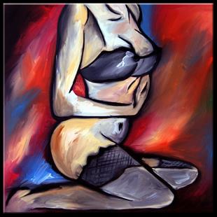 Art: Nude 150 2424 GW Original Abstract nude Art All Of Me by Artist Thomas C. Fedro