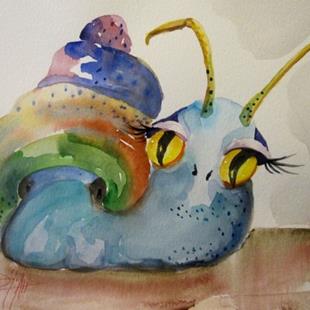 Art: Garden Snail by Artist Delilah Smith