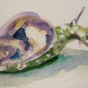 Art: Purple Snail by Artist Delilah Smith