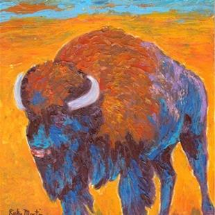 Art: Buffalo  - sold by Artist Ulrike 'Ricky' Martin