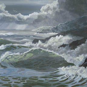 Art: Rain At Sea by Artist Carol Thompson