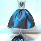 Art: Miniature Blue Satin Dress by Artist Leea Baltes