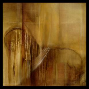 Art: Elle abstract 054 2430 GW Original abstract painting Fallen by Artist Thomas C. Fedro