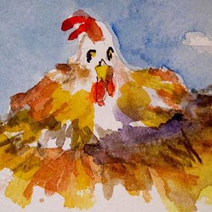 Art: A Big Fat Hen by Artist Delilah Smith