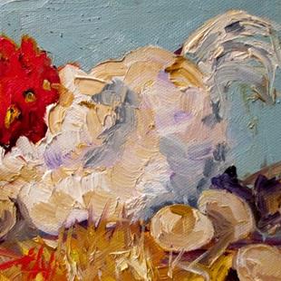 Art: Hen with Eggs by Artist Delilah Smith