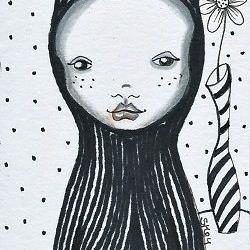 Art: Goth Girl by Artist Sherry Key