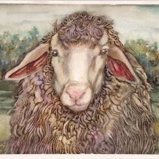 Art: Fancy Ewe by Artist Catherine Darling Hostetter