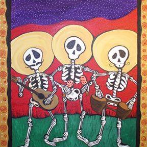 Art: Tres Mariachis by Artist Monica Moody