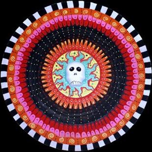 Art: Calavera Mandala by Artist Monica Moody
