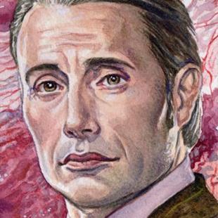 Art: Hannibal Lecter by Artist Mark Satchwill