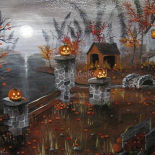 Art: Halloween Harvest.jpg by Artist J A Blackwell