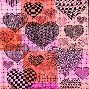 Art: Zentangle Inspired All Heart by Artist Ulrike 'Ricky' Martin