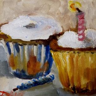 Art: Birthday Cupcakes by Artist Delilah Smith