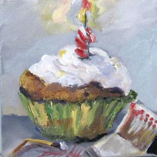 Art: Birthday Cupcake by Artist Delilah Smith