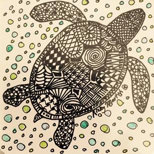 Art: Sea Turtle  - Zentangle Inspired by Artist Ulrike 'Ricky' Martin