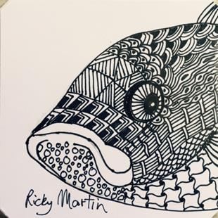 Art: Fish - Zentangle Inspired by Artist Ulrike 'Ricky' Martin