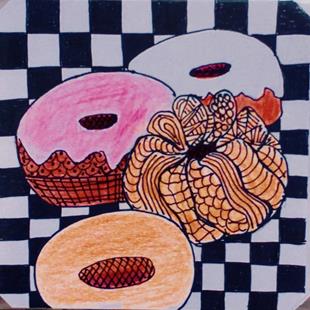 Art: Donuts - Zentangle Inspired by Artist Ulrike 'Ricky' Martin