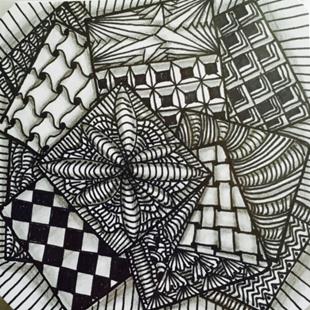Art: Zentangle Inspired by Artist Ulrike 'Ricky' Martin