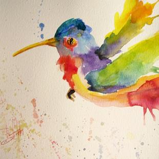 Art: Colorful Hummingbird No. 2 by Artist Delilah Smith