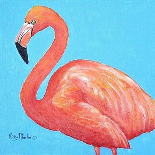 Art: Pink Flamingo - sold by Artist Ulrike 'Ricky' Martin