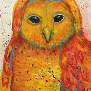 Art: Baby Owl by Artist Ulrike 'Ricky' Martin