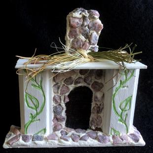 Art: Miniature Fireplace Mantle by Artist Leea Baltes