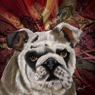 Art: Bulldog Crush by Artist Alma Lee