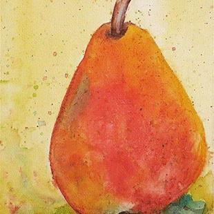 Art: Red Pear - Sold by Artist Ulrike 'Ricky' Martin