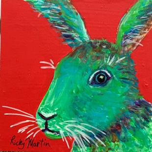 Art: Green Bunny by Artist Ulrike 'Ricky' Martin
