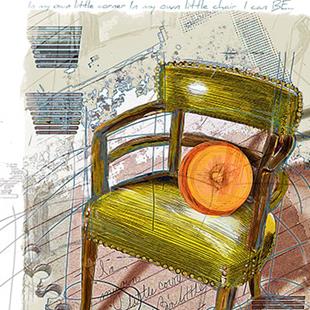 Art: Cinderella Chair by Artist Alma Lee