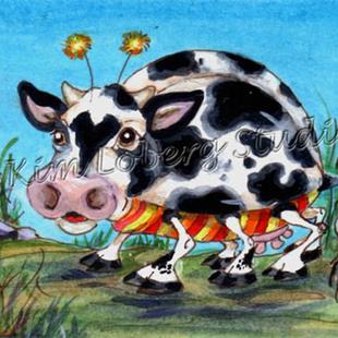 Art: Moo Cow Lady Bug by Artist Kim Loberg