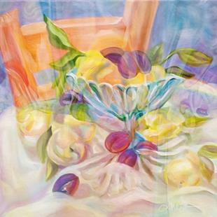 Art: Plums and Pears Infraction by Artist Alma Lee