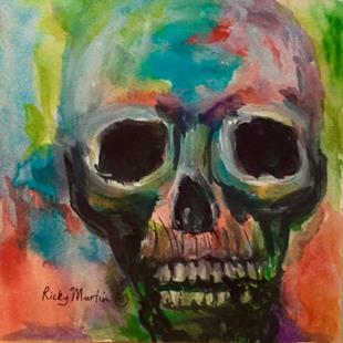 Art: Skull Abstract by Artist Ulrike 'Ricky' Martin