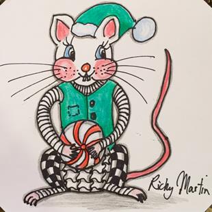 Art: Christmas Mouse by Artist Ulrike 'Ricky' Martin