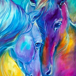 Art: COLOR my WORLD with HORSES ~ LOVING SPIRITS by Artist Marcia Baldwin