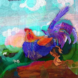 Art: Chicken Dance by Artist Alma Lee